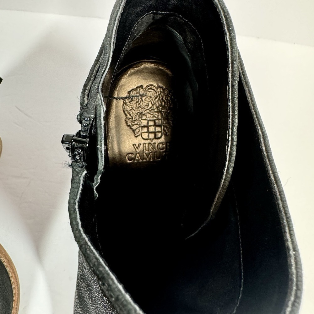 Vince Camuto Women's Linford Boot Block Heel Black Leather Bootie Tassel Sz 9M - Picture 11 of 12